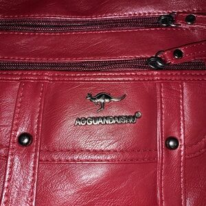 Red Leather Shoulder Bag